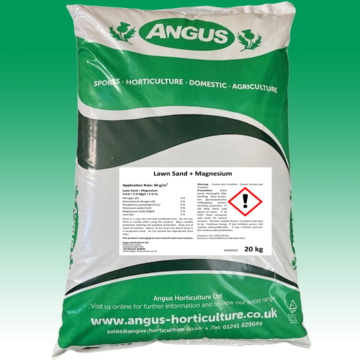 Lawn Sand + Magnesium 3-0-0 + 3 % MgO + 5 % Fe 20kg